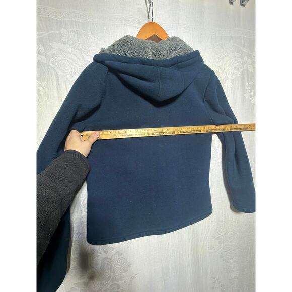 Kavu Hoodie Medium Navy Blue Fleece Lined Full Zip Sweatshirt Fuzzy Sherpa - Picture 5 of 6